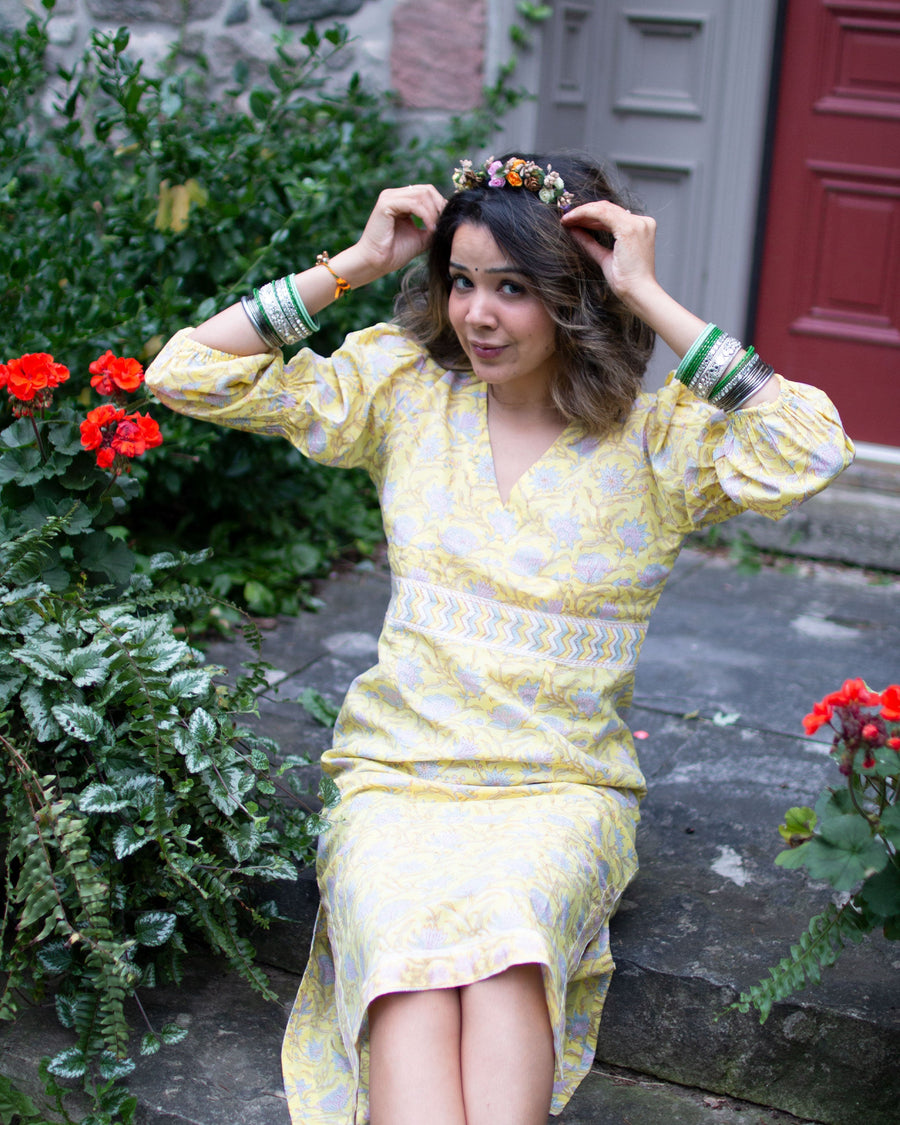 Sun-kissed Yellow 100% Organic Cotton dress