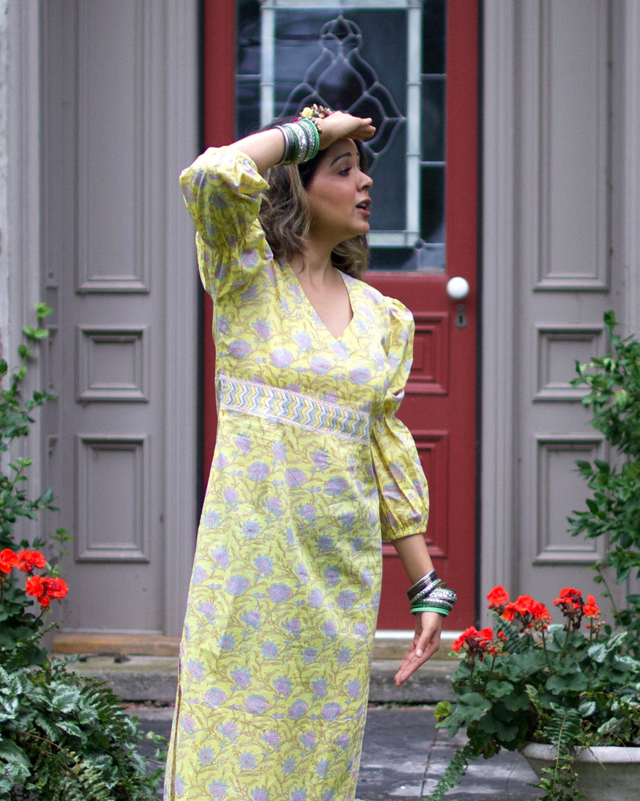 Sun-kissed Yellow 100% Organic Cotton dress