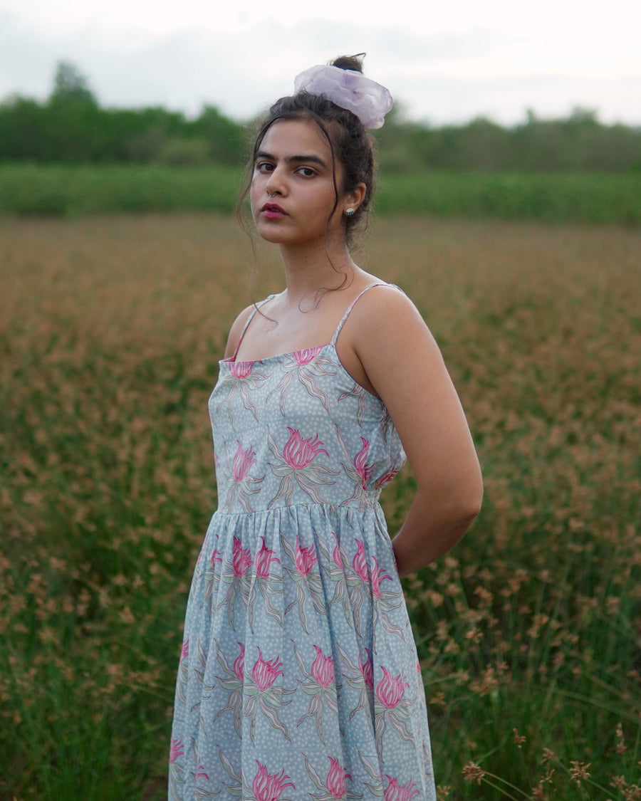 Ethereal Blue Organic Cotton Dress