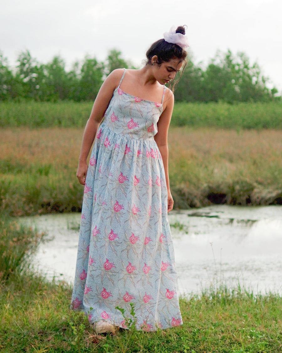 Ethereal Blue Organic Cotton Dress