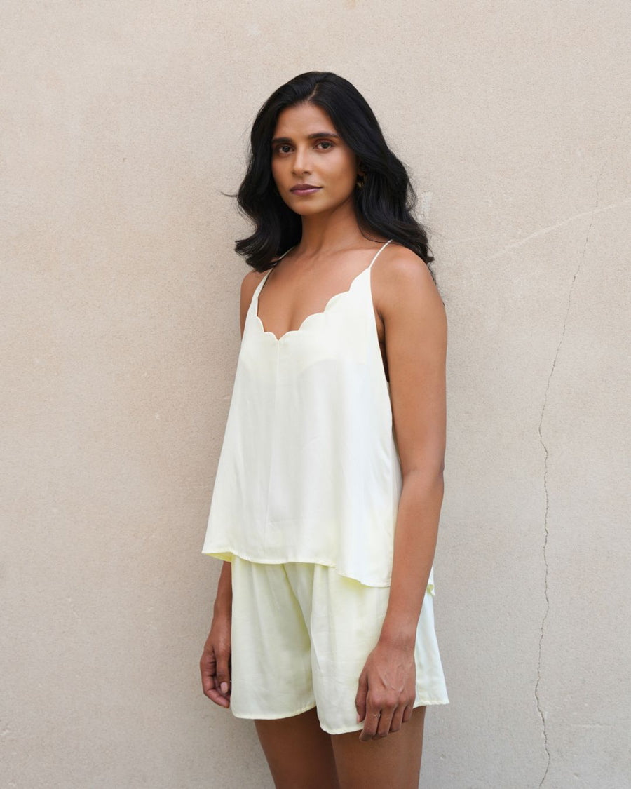 Ivory Yellow Camisole Set